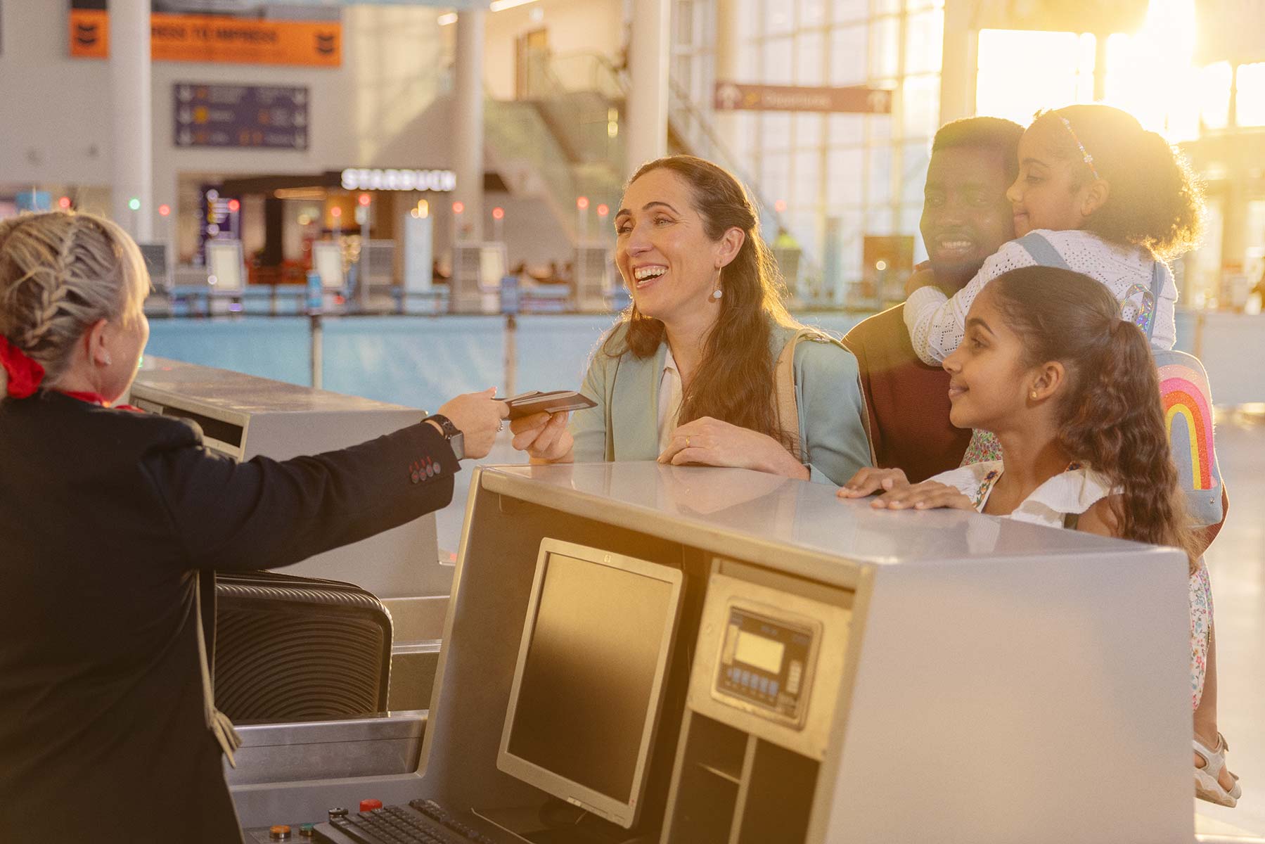 Airport check-in desk